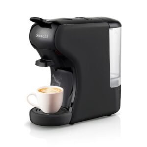 Saachi Multi-Capsule Coffee Machine NL-COF-7058C-BK With 19 Bar Automatic Steam Pressure Pump